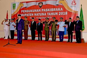 Pengukuhan Anggota Paskibra Kabupaten Natuna Tahun 2018