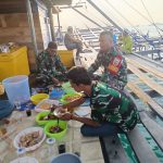 Sejumlah Babinsa Koramil 03/Sedanau Hadiri Syukuran Keselamatan Kapal Bagan Nelayan